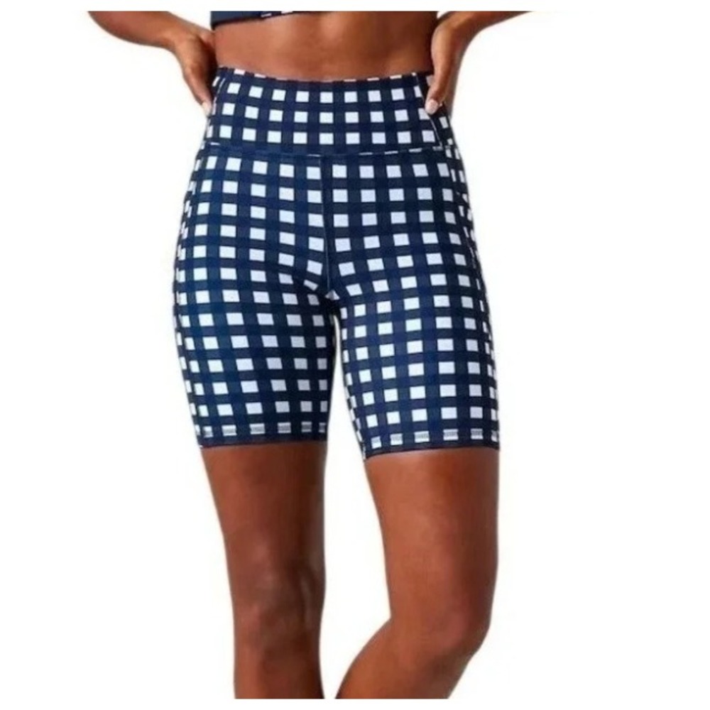 tuckernuck sport midnight trellis 7-inch compression bike short, women x-small